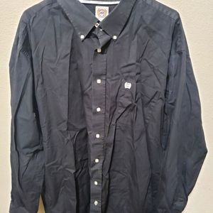 Men's cinch black button up western shirt